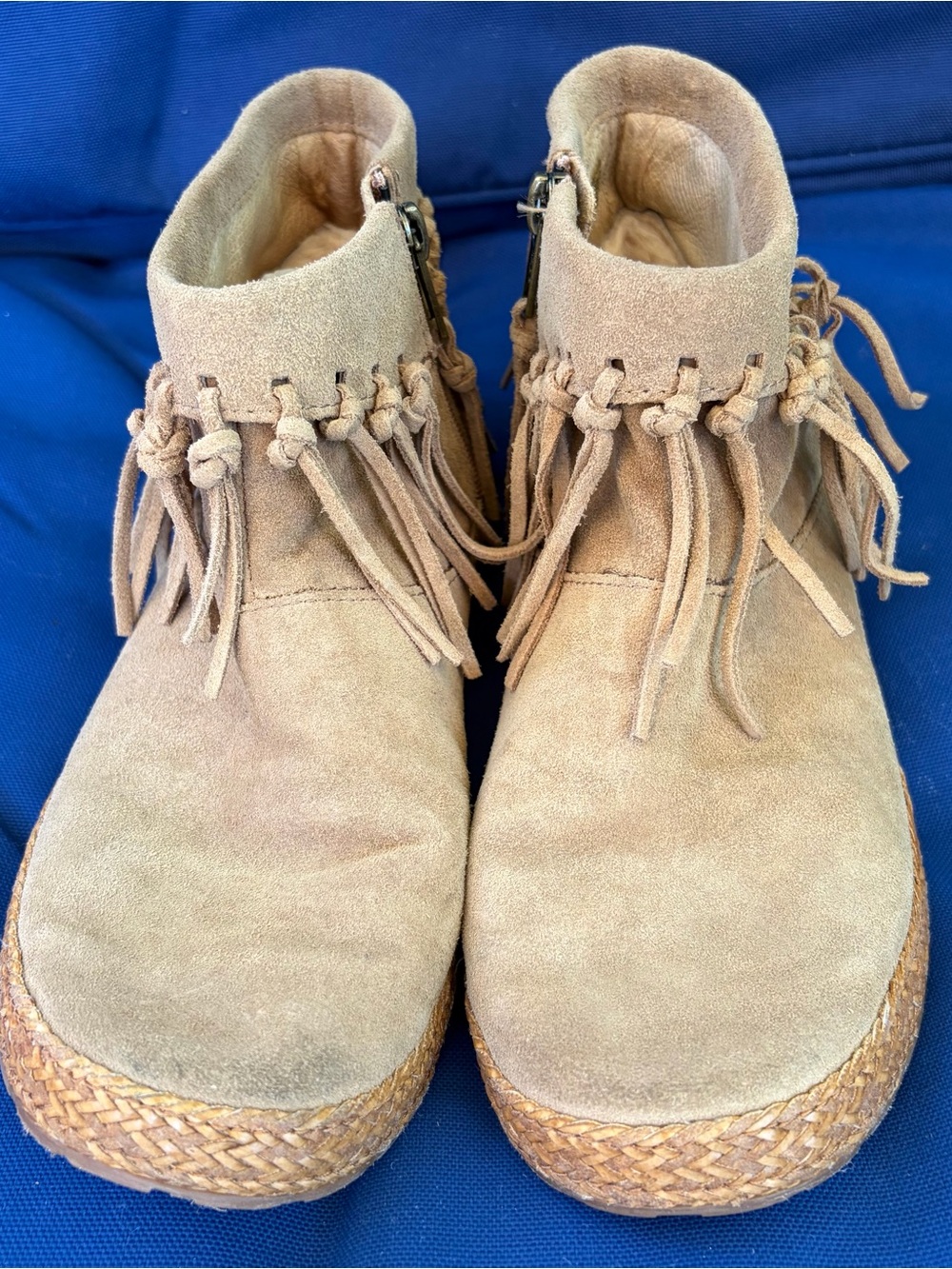 UGG Shenandoah Suede Fringe Moccasin Bootie Size 6.5